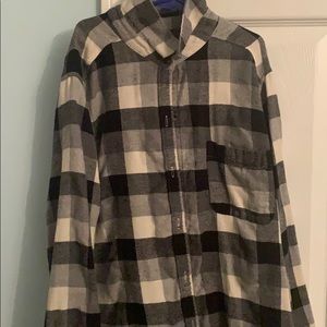 black and white flannel
